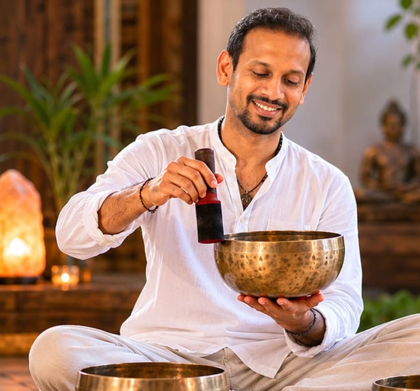 Himalayan singing bowl sound healing session